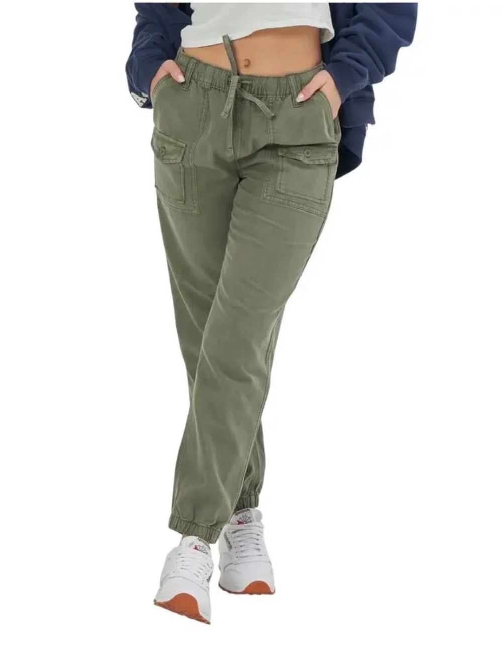 Aerie green utility joggers large double pocket